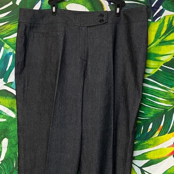 EUC $340 Sandro Paris Women's Size 18 Grey Straight Leg Luxury Designer Slacks - Picture 3 of 6